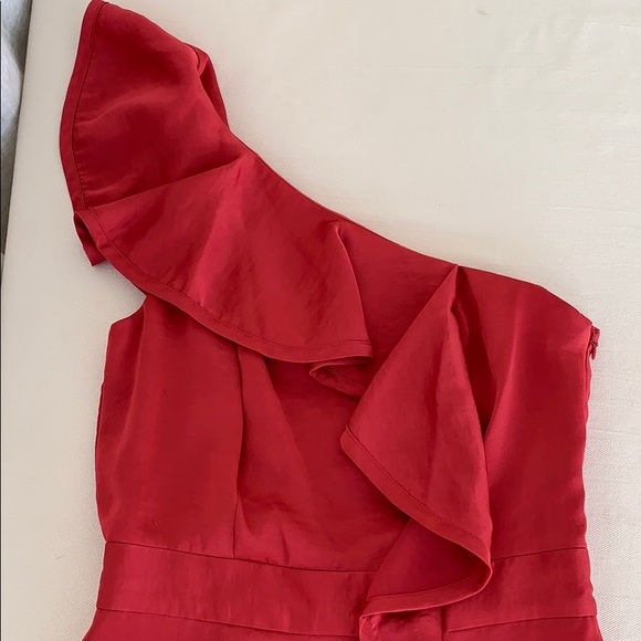 BCBG, BCBGeneration One Shoulder Ruffle Mini Dress - Picture 8 of 16